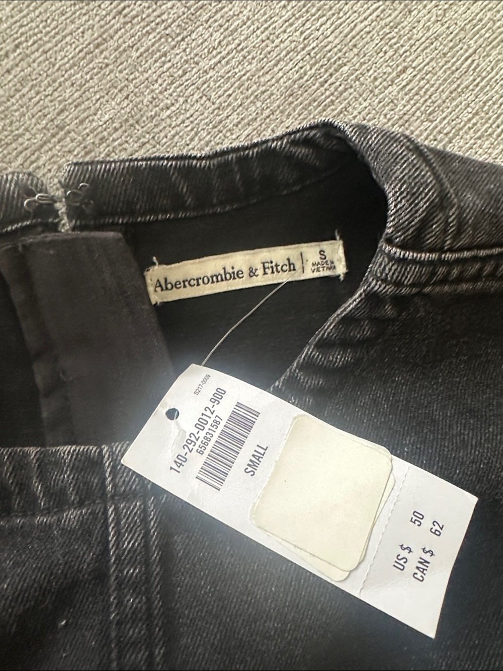 Abercrombie Black Denim Shell Top - Picture 2 of 3